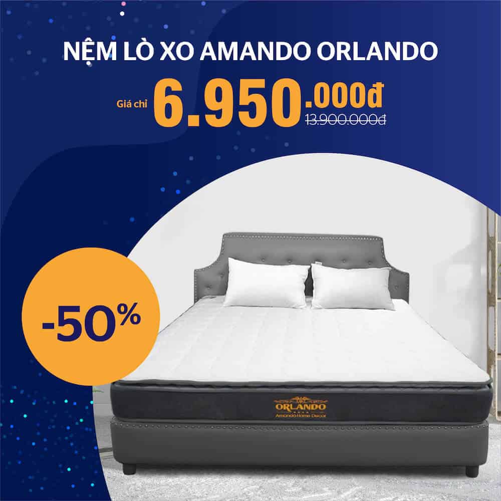 Khuyến mãi nệm lò xo Amando Orlando