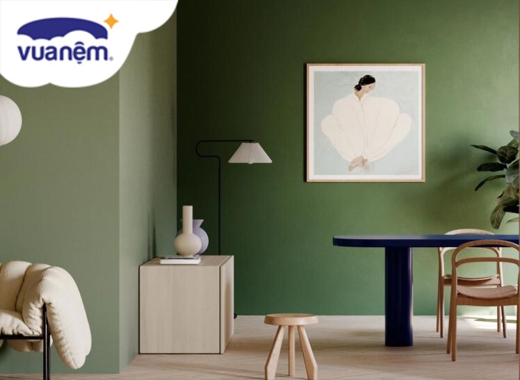 Tại sao sơn tường màu xanh rêu lại được ưa chuộng trong thiết kế nội thất?
