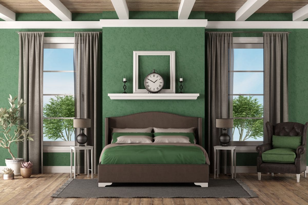 Phòng ngủ xanh cho người có đôi cây xanh