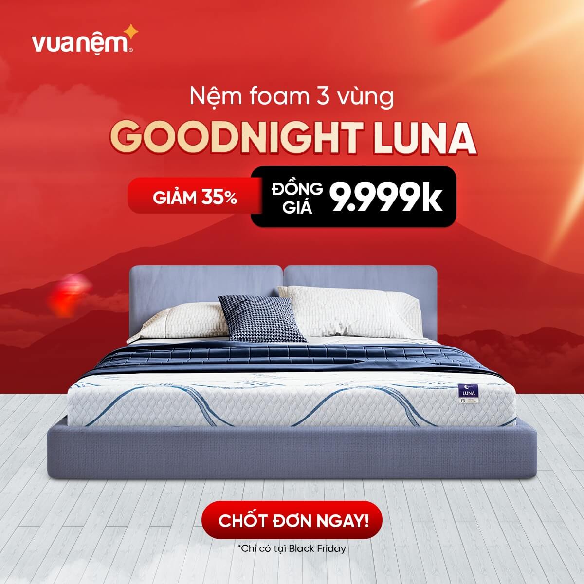 Nệm Foam 3 vùng Goodnight Luna
