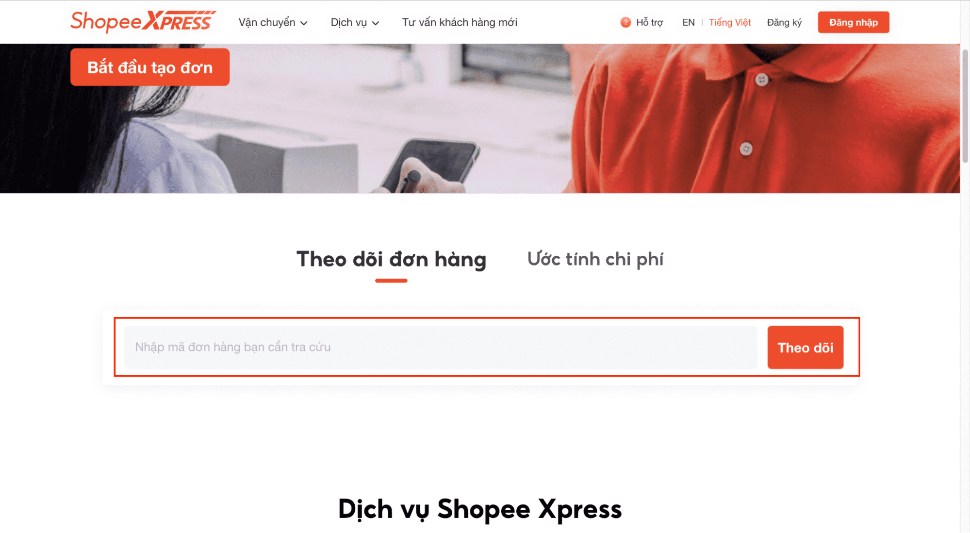 tra cứu vận đơn shopee express