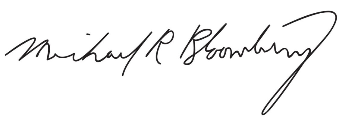 Chữ ký của Michael Bloomberg