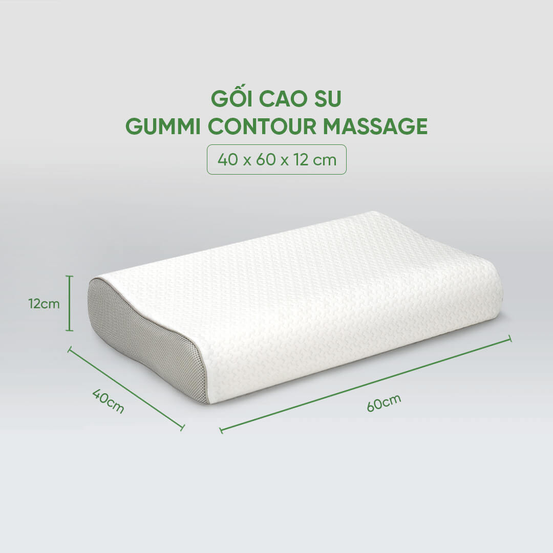 Gối Cao su Gummi Contour Massage 40x60x12cm