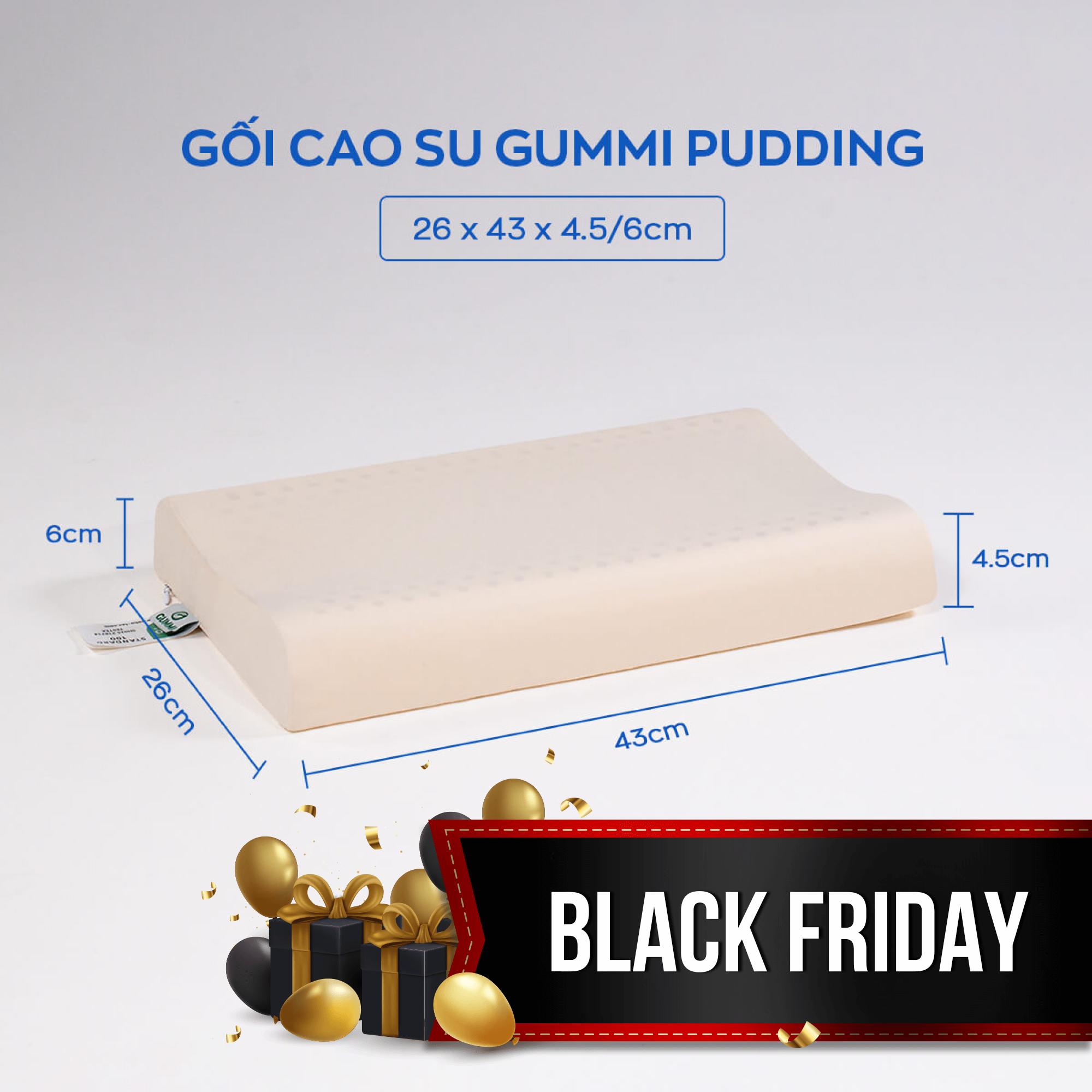 Gối cao su Gummi Pudding 100% thiên nhiên trẻ em