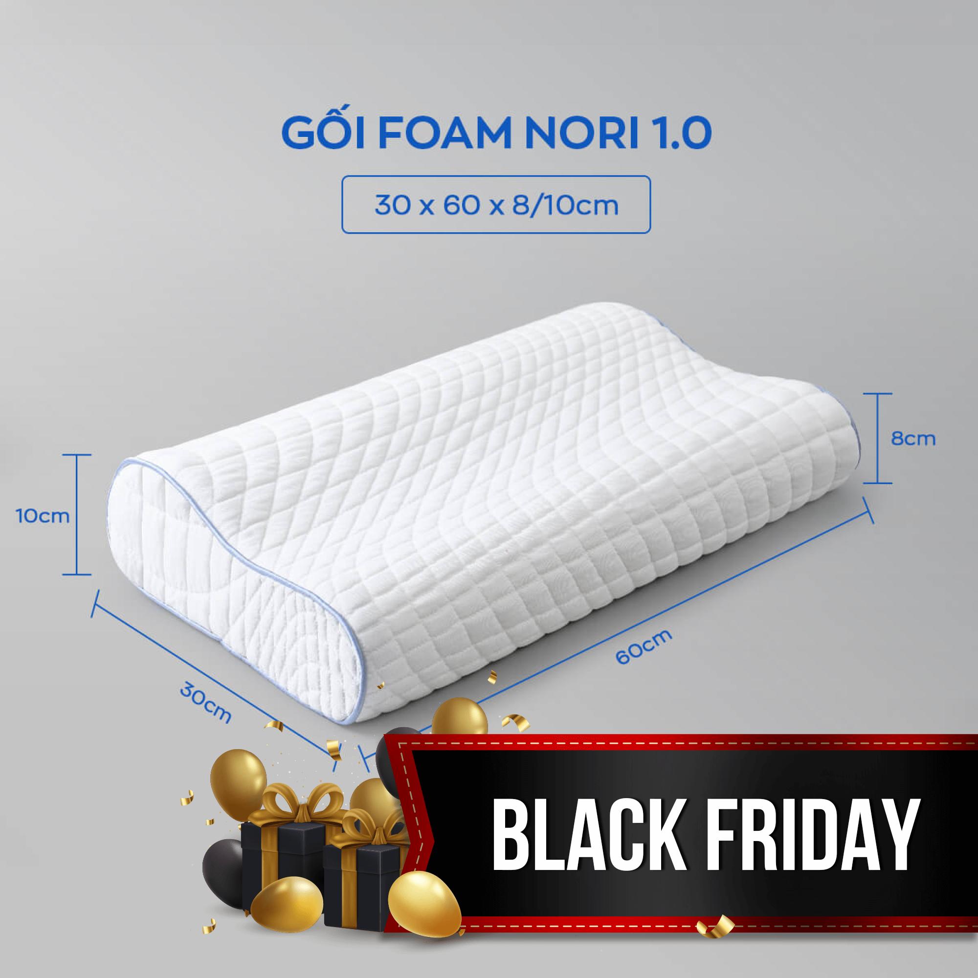 Gối foam Goodnight Nori 1.0 lượn sóng nâng đỡ cổ vai gáy (chỉ bán Online)